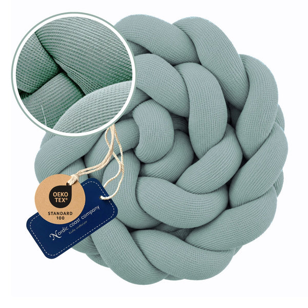 Bettschlange geflochten Soft Waffel Mint
