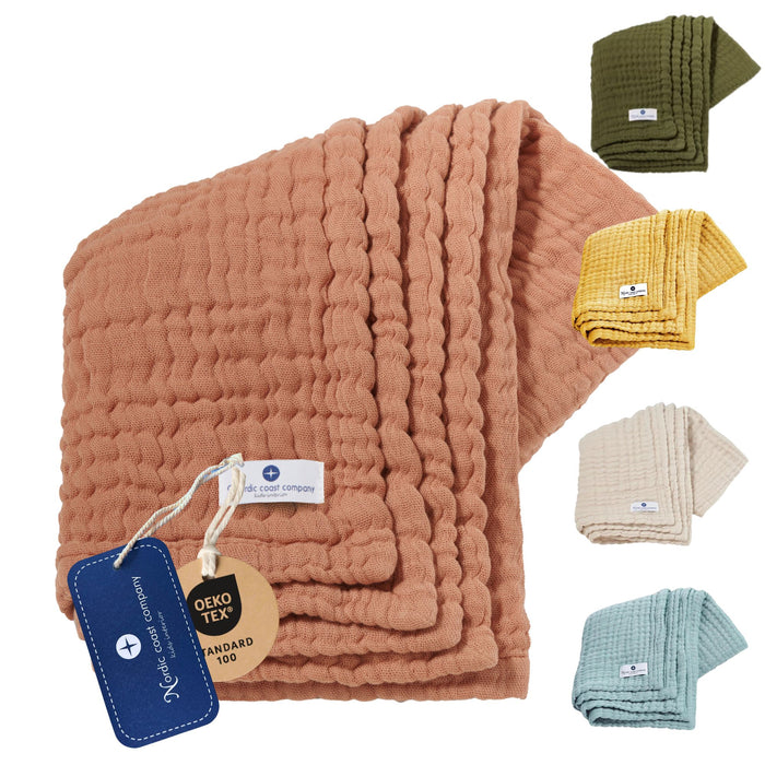 Musselin Decke Karamell