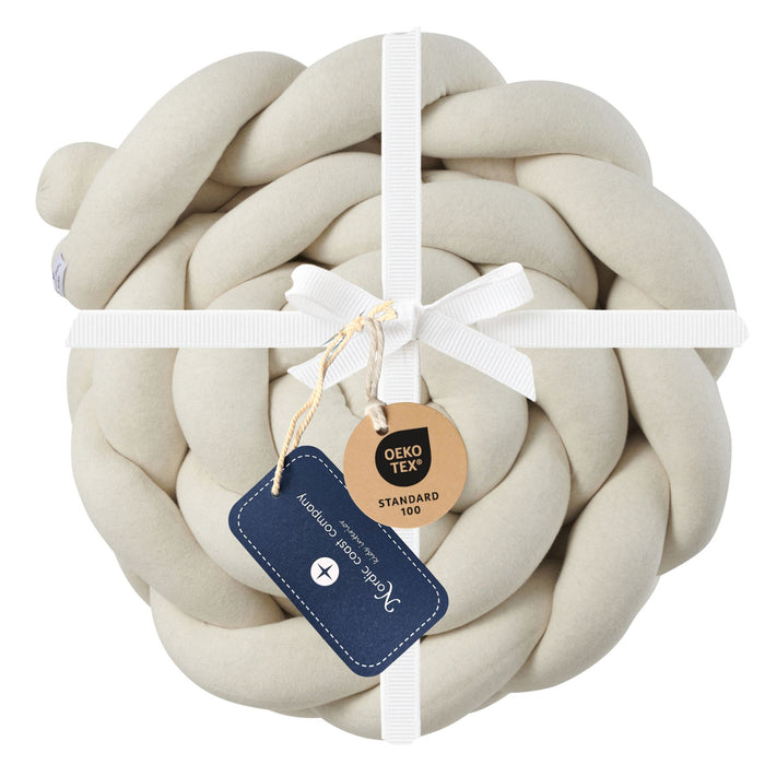 Bettschlange geflochten Natur Jersey.