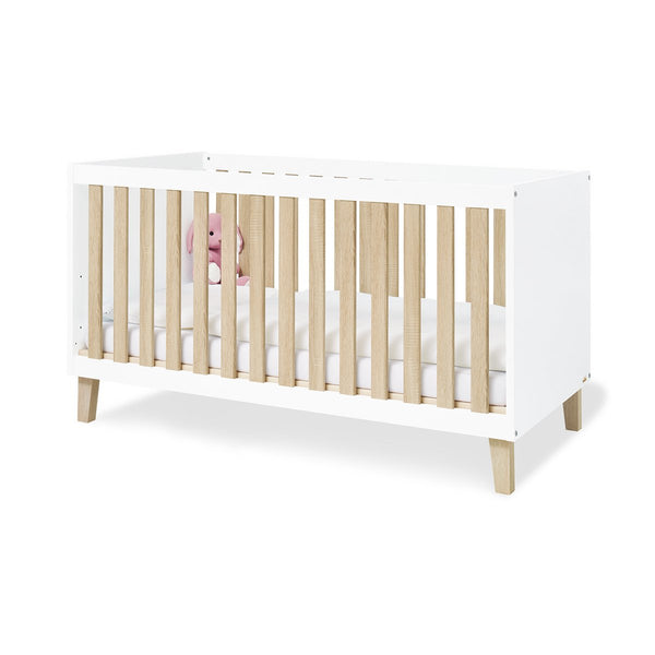 Pinolino Babybett Lumi – Babybett 140 × 70 cm in Weiß mitwachsend