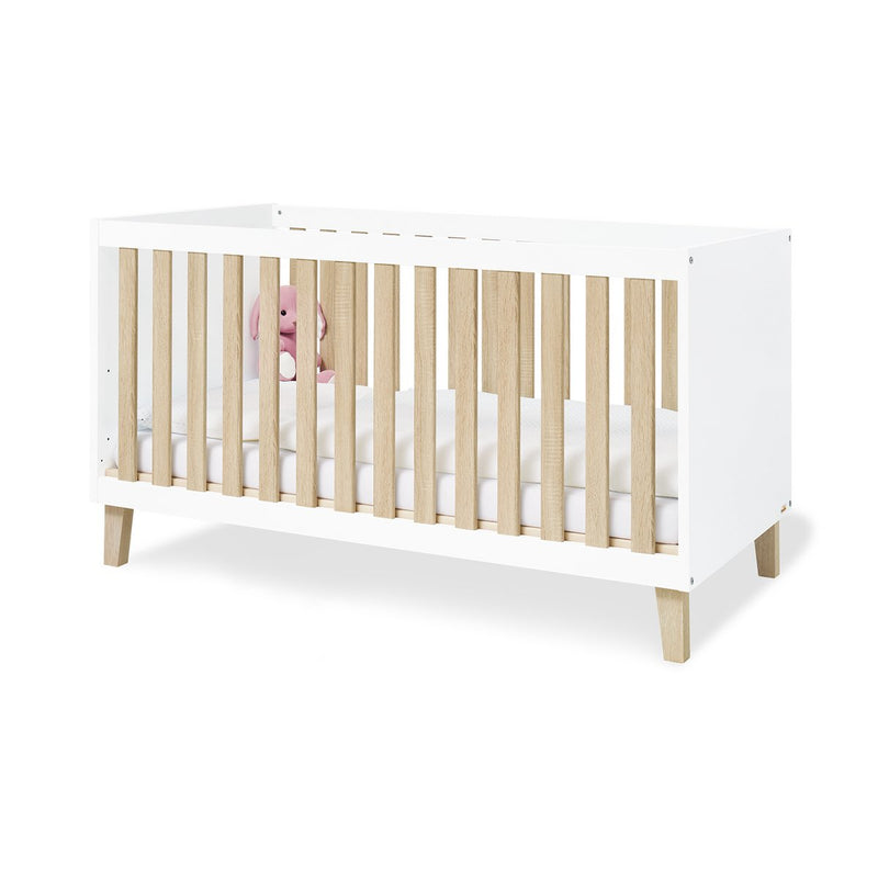 Pinolino Babybett Lumi – Babybett 140 × 70 cm in Weiß mitwachsend
