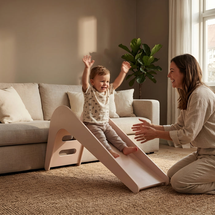 Jupiduu Indoor Holzrutsche Rosa