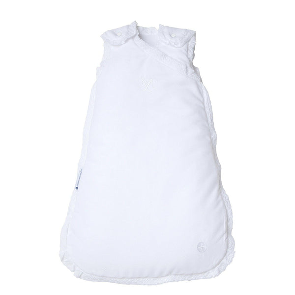Baby sleeping bag white lace