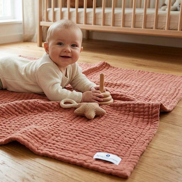 Muslin Blanket Copper Red