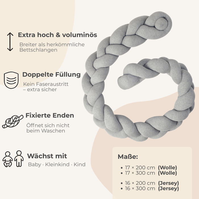 Bettschlagen geflochten breit
