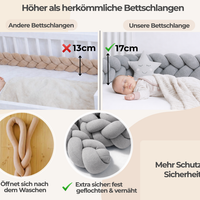 Bettschlange geflochten Grau Jersey - Bild 5