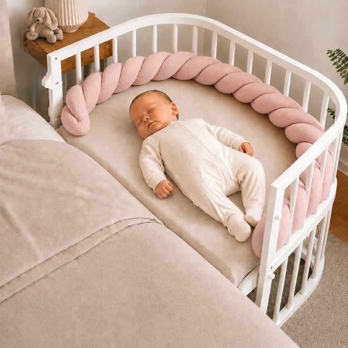 Bettschlange Twister geflochten 180 cm Rosa