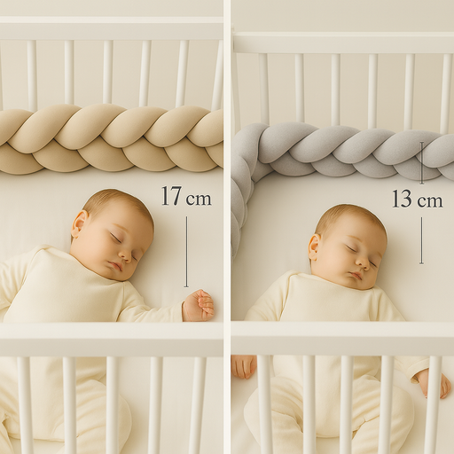 Bettschlange geflochten Grau Jersey schmal (240x13cm).