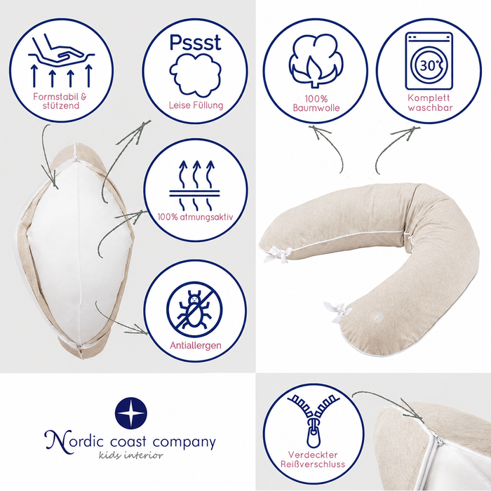 Nursing pillow grey