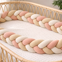 Tresse de lit en coton tricoté sable - Bild 2