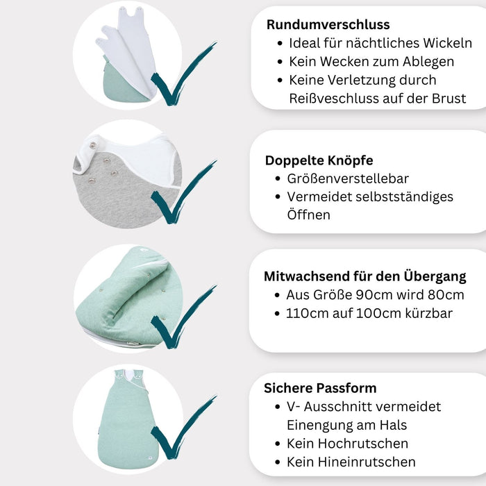 Baby Schlafsack Altrosa