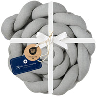 Tresse de lit en coton tricoté Gris XL  - Bild 1