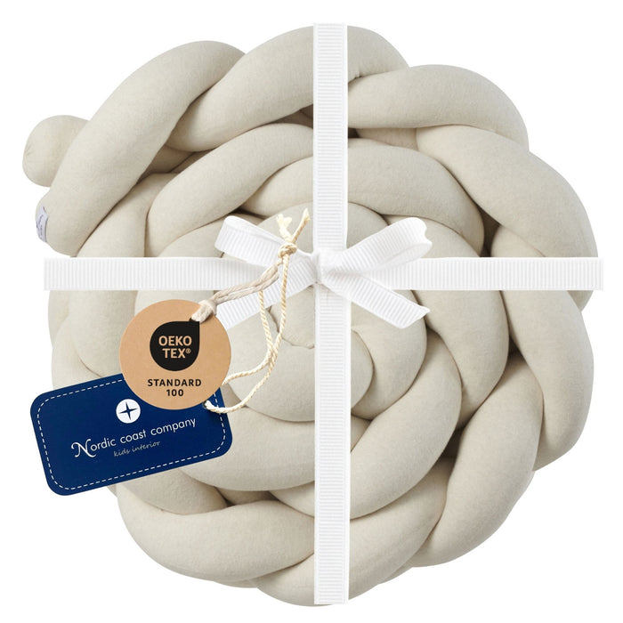 Bettschlange geflochten Natur Strick XL 3m