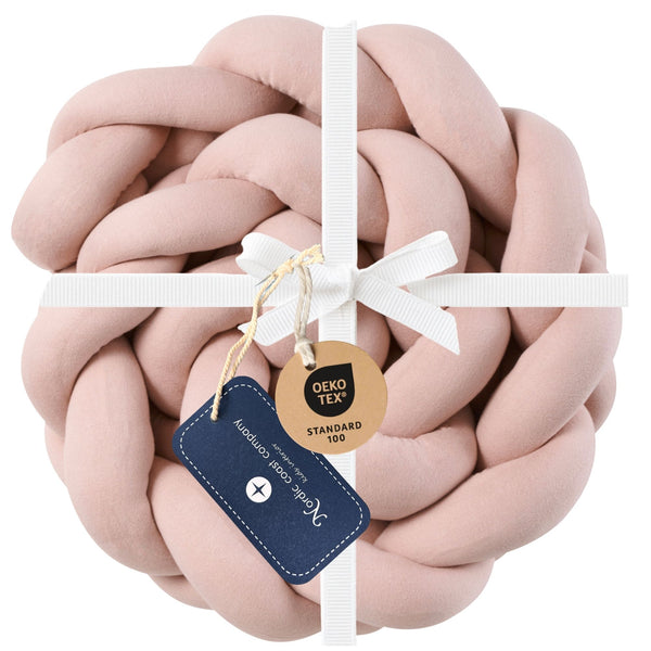 Bettschlange geflochten Rosa Jersey | Nordic Coast Company