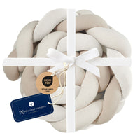 Tresse de lit en coton tricoté trio beige sable nature XL - Bild 1
