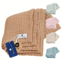 Baby Geschenk Set Musselindecke Oliv/Beige - Bild 3