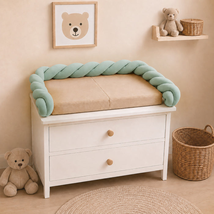 Bettschlange Twister geflochten 180 cm Mint