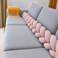 Tresse de lit en coton tricoté rose - Bild 15