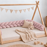 Bettschlange geflochten Rosa Jersey 300 cm/ 3m - Bild 6