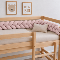 Bettschlange geflochten Rosa Jersey 300 cm/ 3m - Bild 5