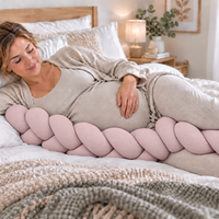 Tresse de lit en coton tricoté rose - Bild 9