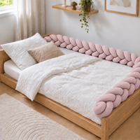 Bettschlange geflochten Rosa Jersey 300 cm/ 3m - Bild 4
