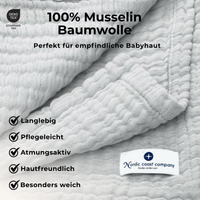Couverture Mousseline Gris Large - Bild 2