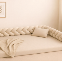 Braided bed bumper beige knit - Bild 2