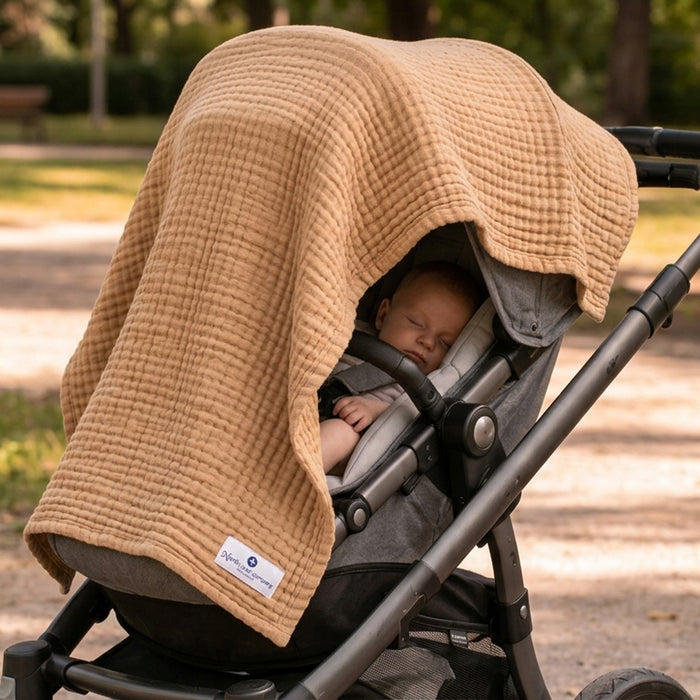 Muslin Blanket Ivory White