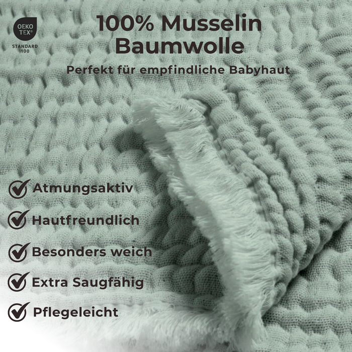Musselindecke Baby 4-lagig extra dick