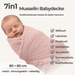 Musselindecke Baby Altrosa