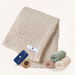 Musselindecke Baby Beige 4 lagig atmungsaktiv