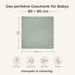 Musselindecke Baby Mint 80cm