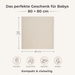Musselindecke Baby Natur 80x80cm