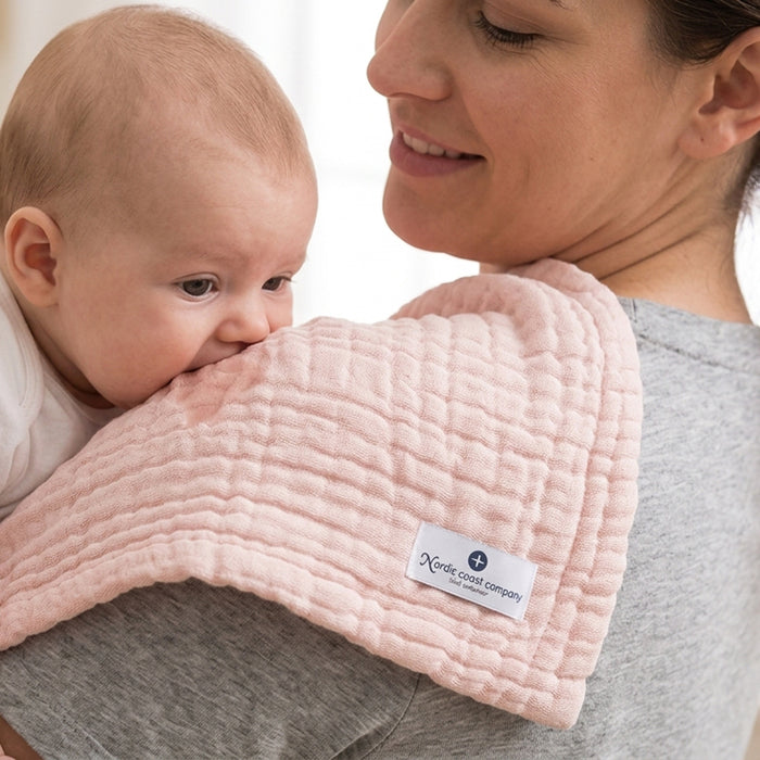 Muslin blanket pink