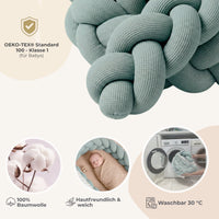 Braided bed bumper beige knit - Bild 7