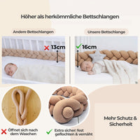 Braided bed bumper beige knit - Bild 7