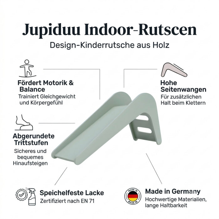 Jupiduu Indoor Holzrutsche Grün