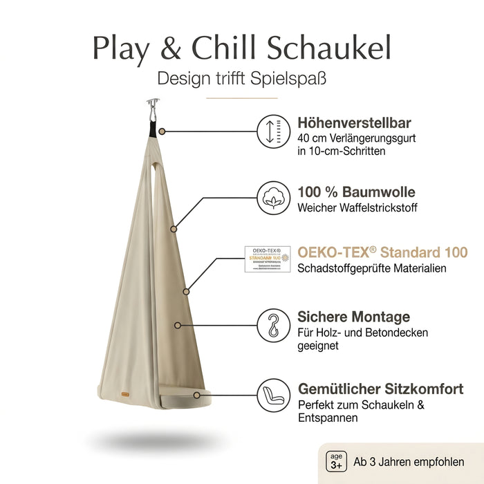 Play & Chill Schaukel Indoor Hellblau