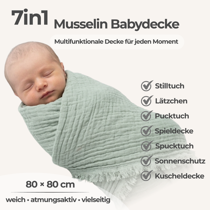 Sommerdecke Baby Musselin