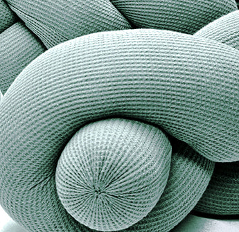 Bettschlange geflochten Soft Waffel Mint