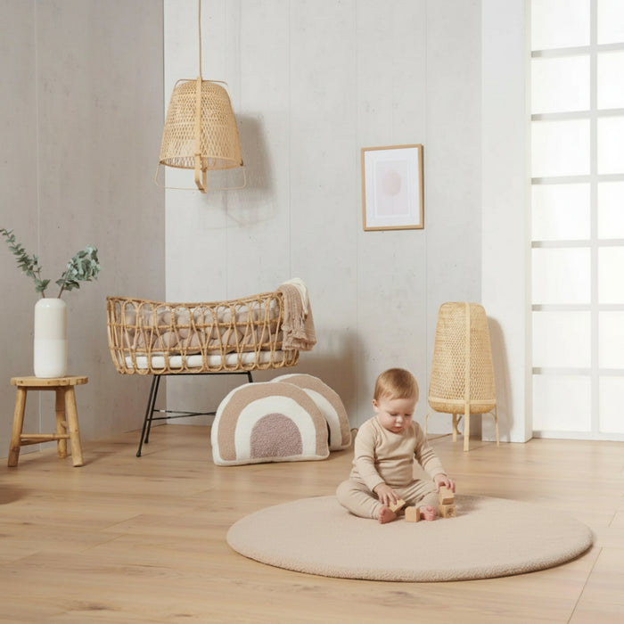 Teddy Stoff Krabbeldecke - Kinderteppich Beige