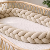 Braided bed bumper beige knit - Bild 2