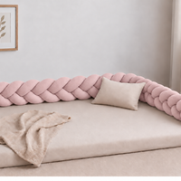 Bettschlange geflochten Rosa Jersey 300 cm/ 3m - Bild 3