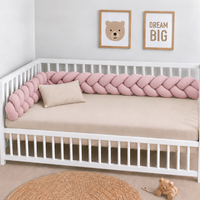 Tresse de lit en coton tricoté rose - Bild 11