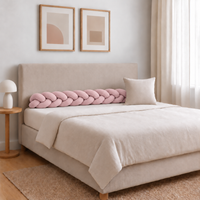 Tresse de lit en coton tricoté rose - Bild 16