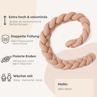 Bettschlange geflochten Soft Waffel Karamell XL - Bild 4