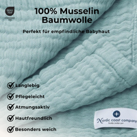 Musselin Decke Jade Grün - Bild 5