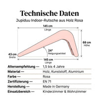 Jupiduu Indoor Holzrutsche Rosa - Bild 6