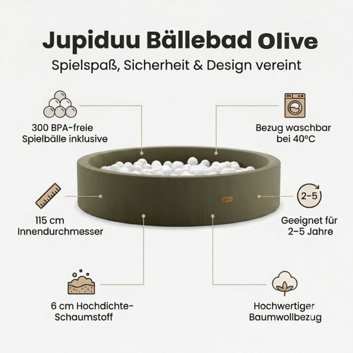 Jupiduu Bällebad Olive